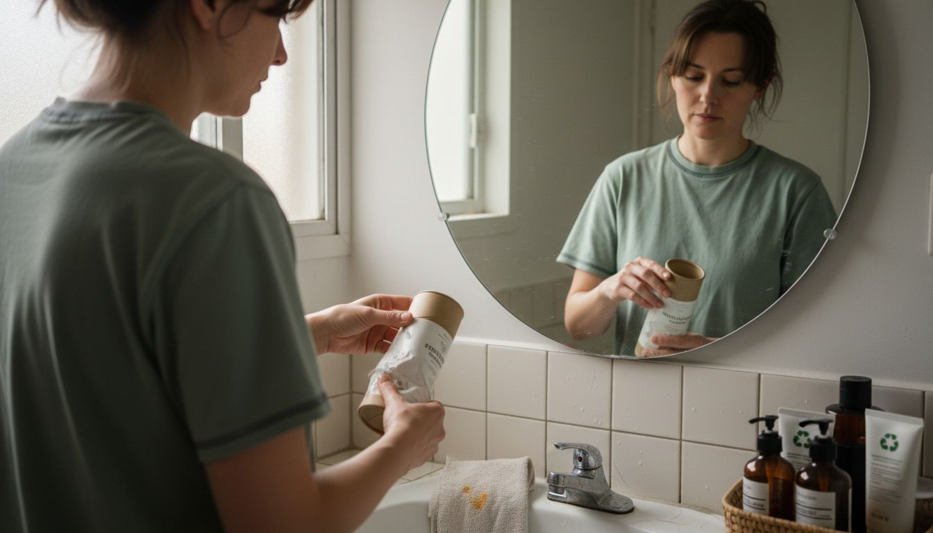 Woman switches to eco-friendly beauty products