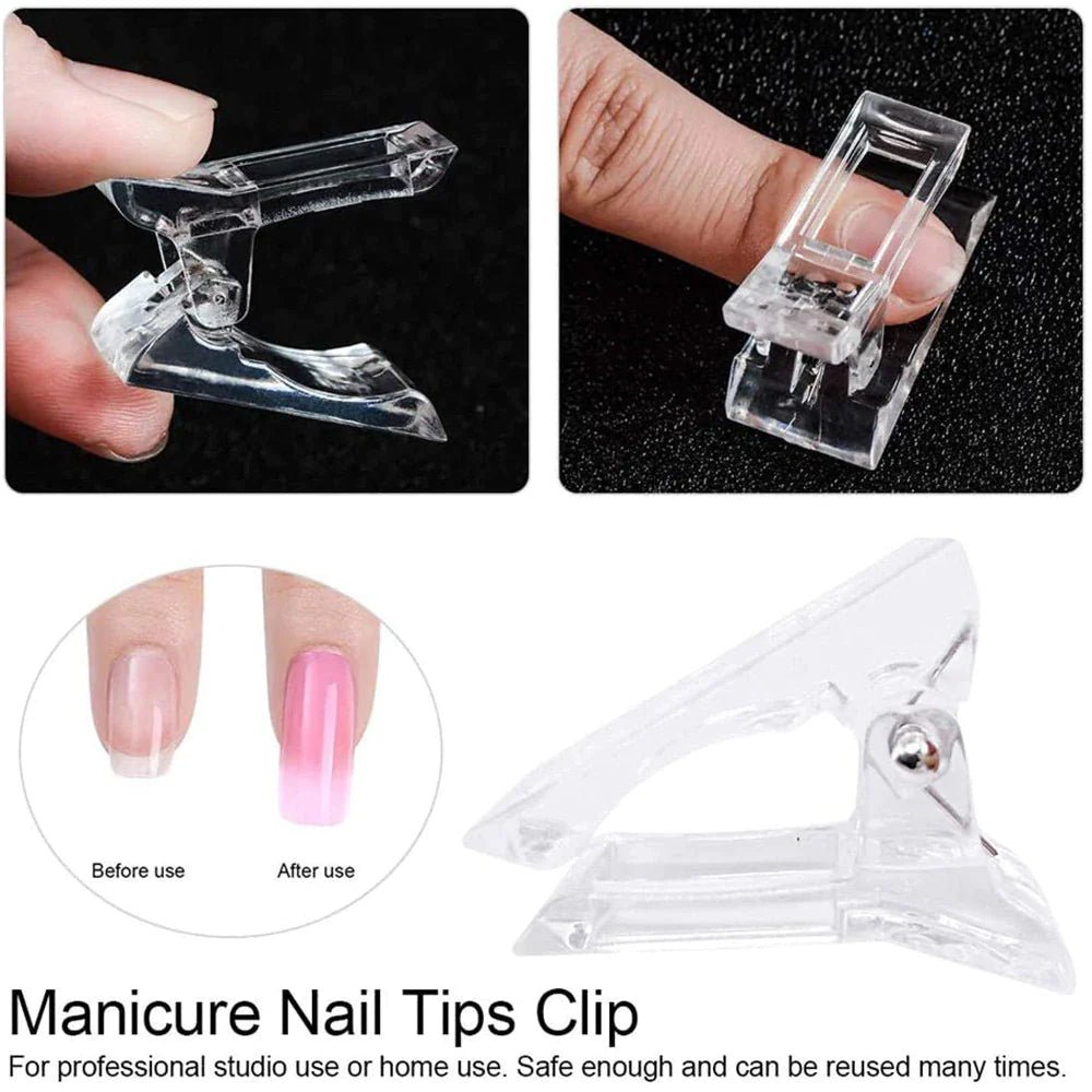 10 PCS Nail Tips Clip – Quick Poly Gel Extension Clamps for DIY & Salon Use - GNS Beauty & Personal Care