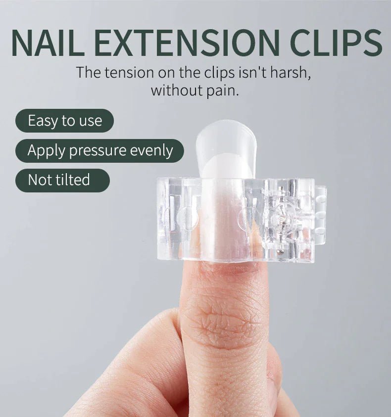 10 PCS Nail Tips Clip – Quick Poly Gel Extension Clamps for DIY & Salon Use - GNS Beauty & Personal Care