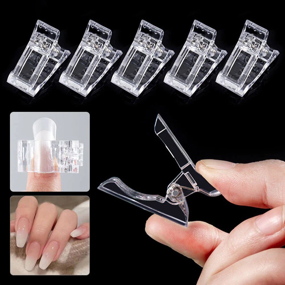 10 PCS Nail Tips Clip – Quick Poly Gel Extension Clamps for DIY & Salon Use - GNS Beauty & Personal Care