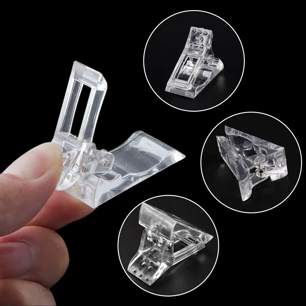 10 PCS Nail Tips Clip – Quick Poly Gel Extension Clamps for DIY & Salon Use - GNS Beauty & Personal Care