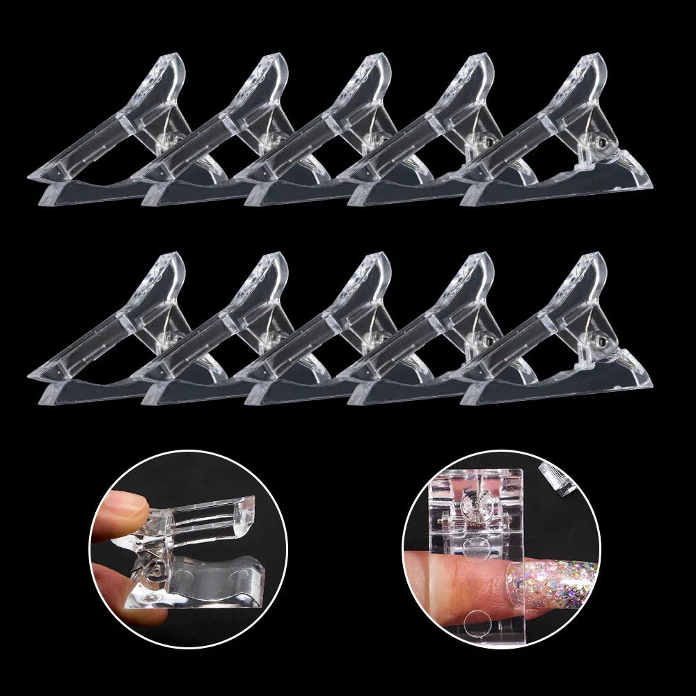 10 PCS Nail Tips Clip – Quick Poly Gel Extension Clamps for DIY & Salon Use - GNS Beauty & Personal Care