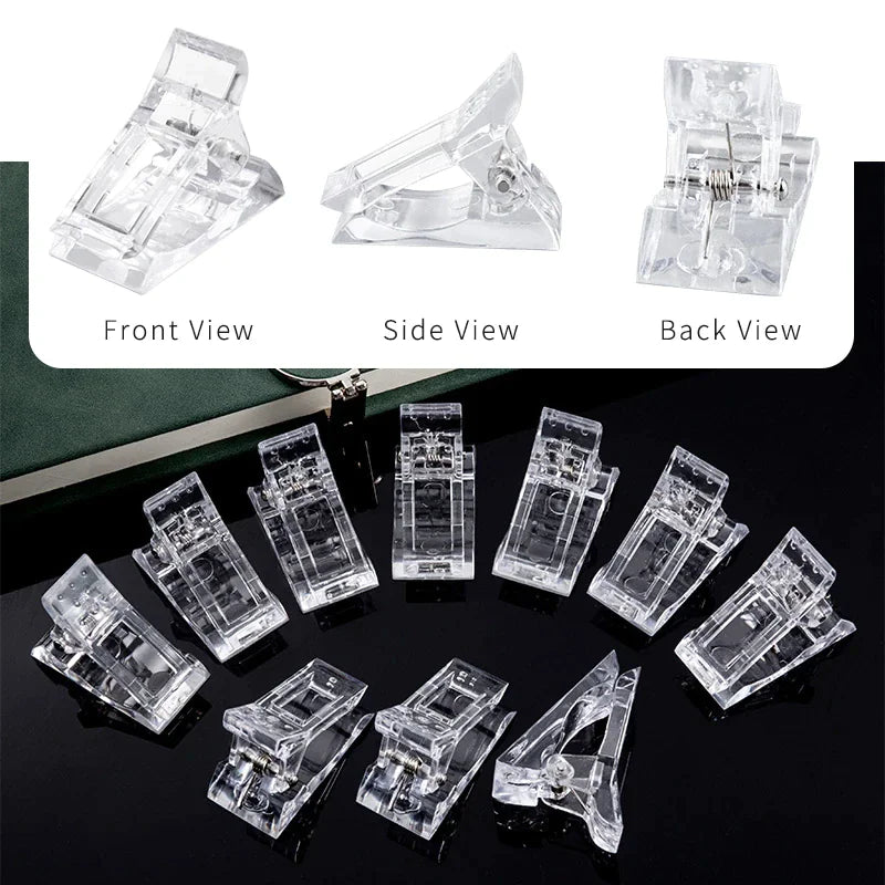10 PCS Nail Tips Clip – Quick Poly Gel Extension Clamps for DIY & Salon Use - GNS Beauty & Personal Care