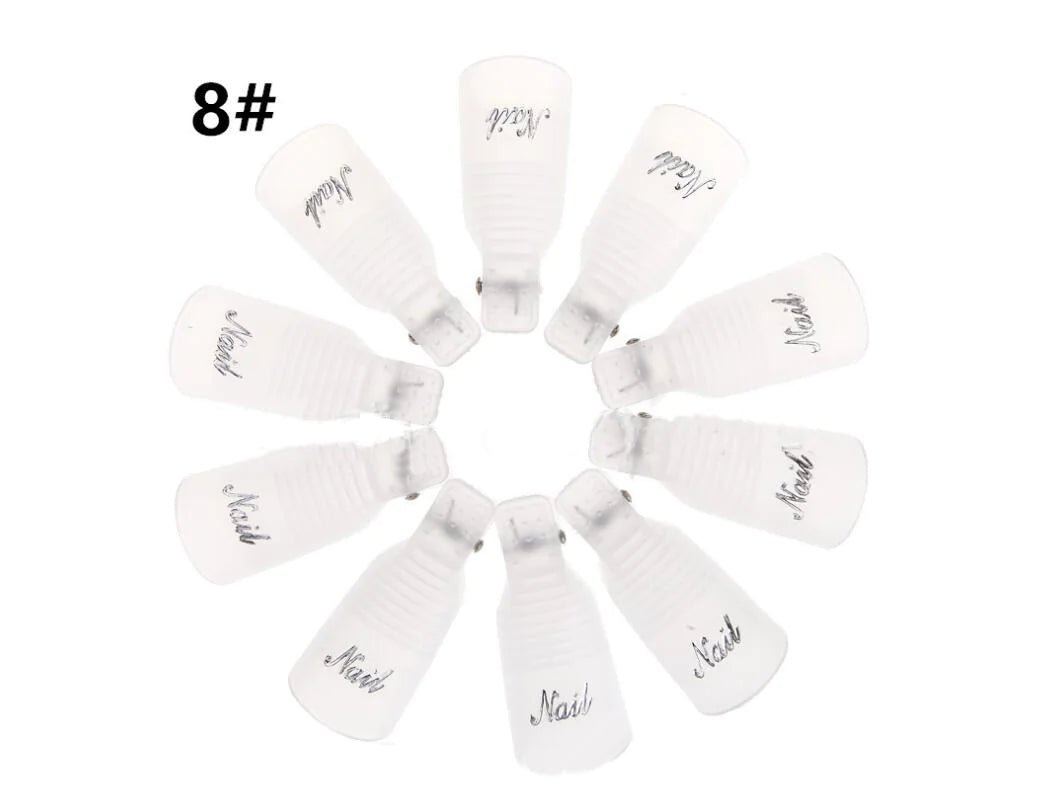 10 - Piece Gel Nail Polish Remover Clips - Quick & Easy Soak Off - GNS Beauty & Personal Care
