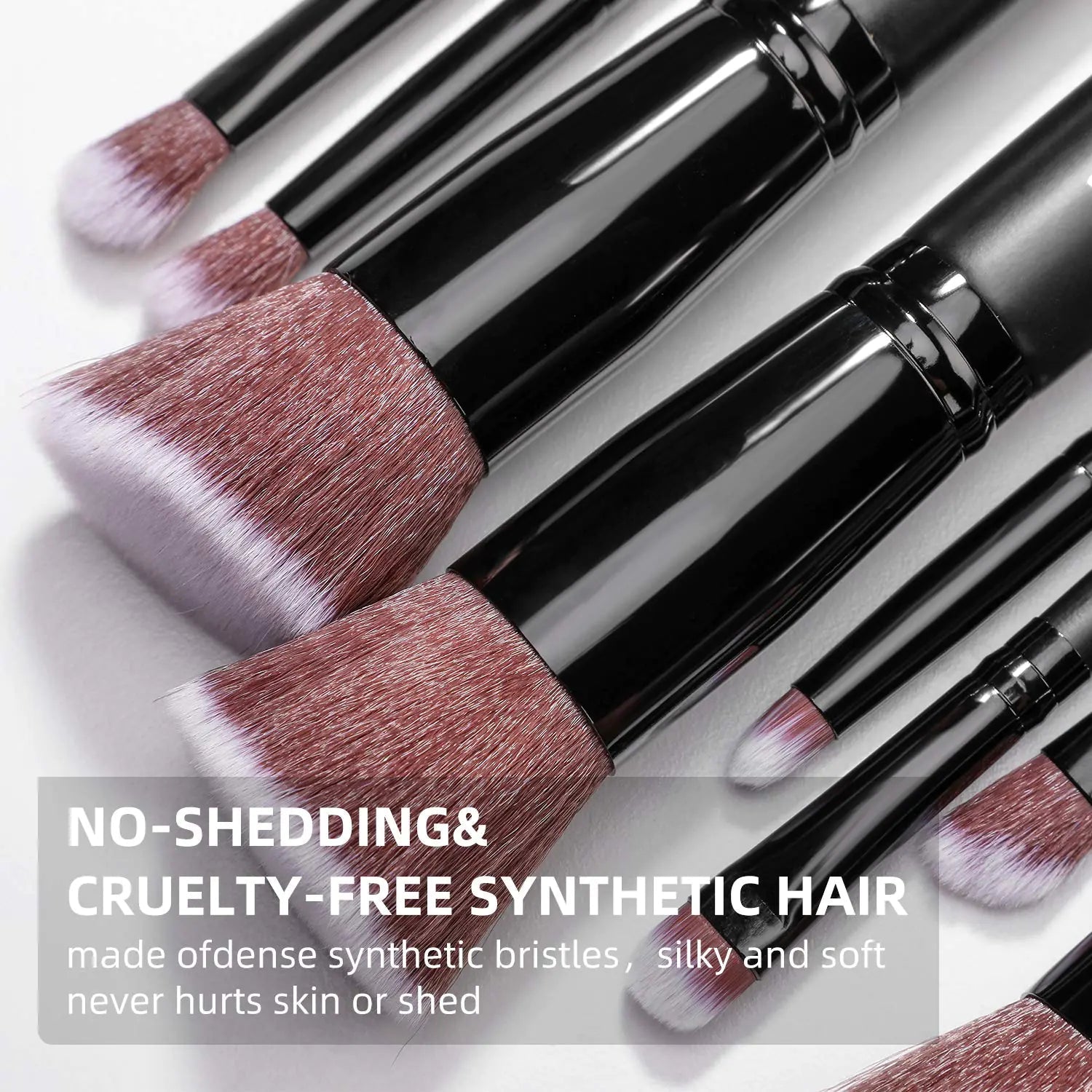 14 - Piece Cruelty - Free Makeup Brush Set with Premium Rose Gold Design and Travel Case - GNS Beauty & Personal Care