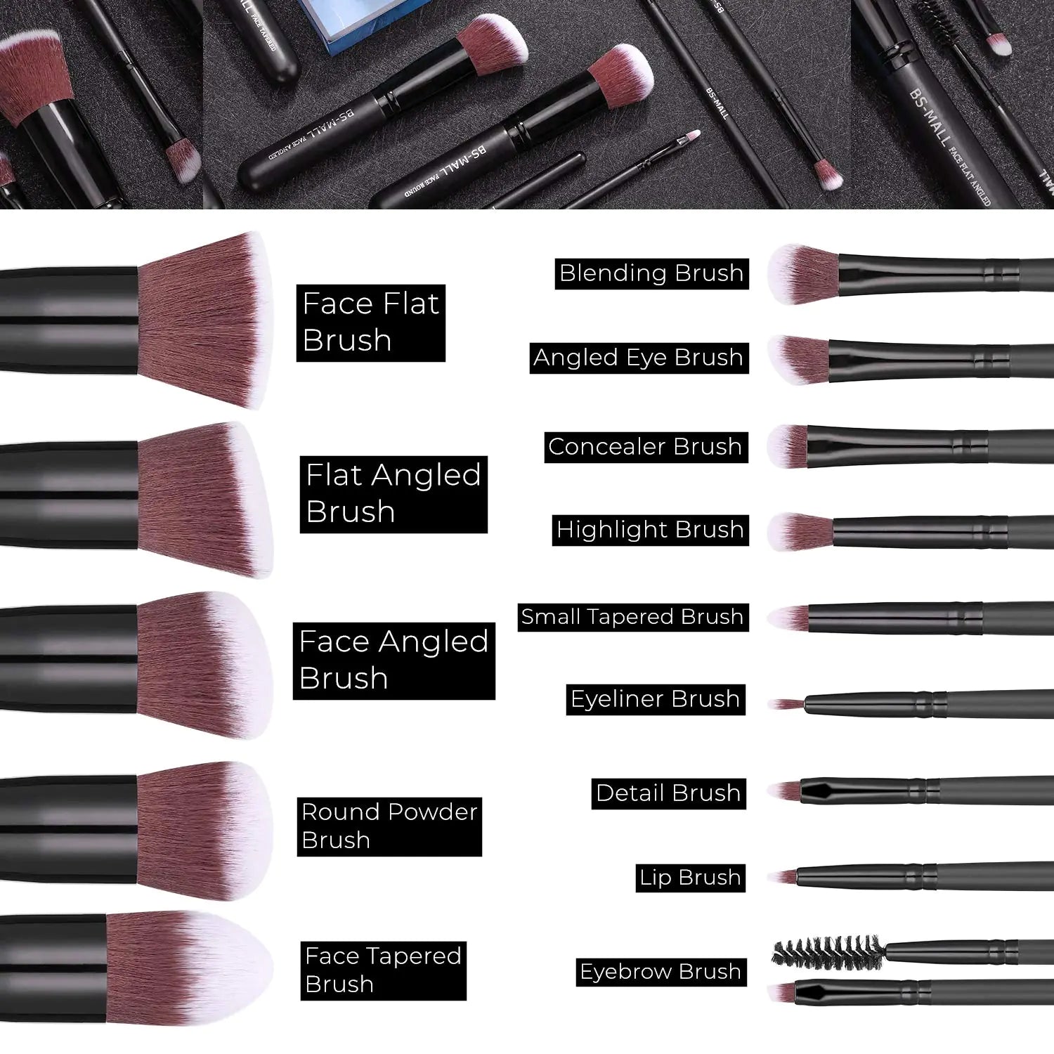 14 - Piece Cruelty - Free Makeup Brush Set with Premium Rose Gold Design and Travel Case - GNS Beauty & Personal Care