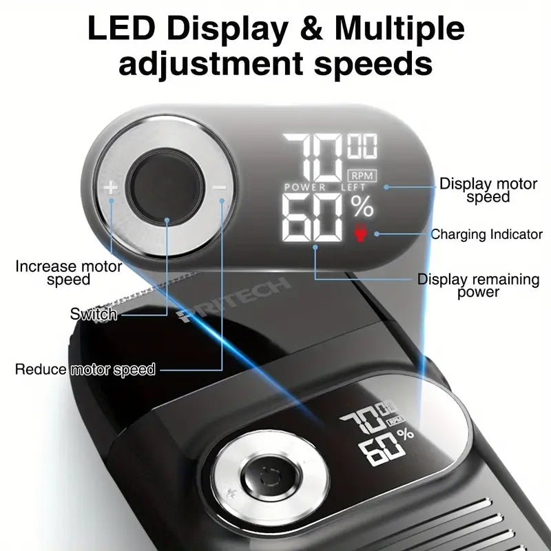 2 - in - 1 Electric Foil & Bald Shaver for Men by Pritech - GNS Beauty & Personal Care