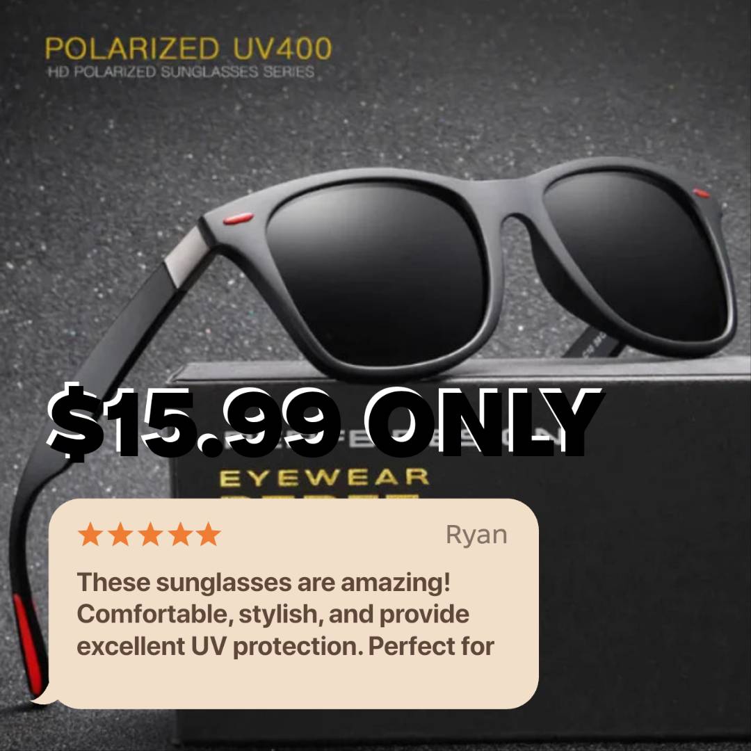 Men's Polarized Sunglasses - UV400 Protection & Glare-Free Driving