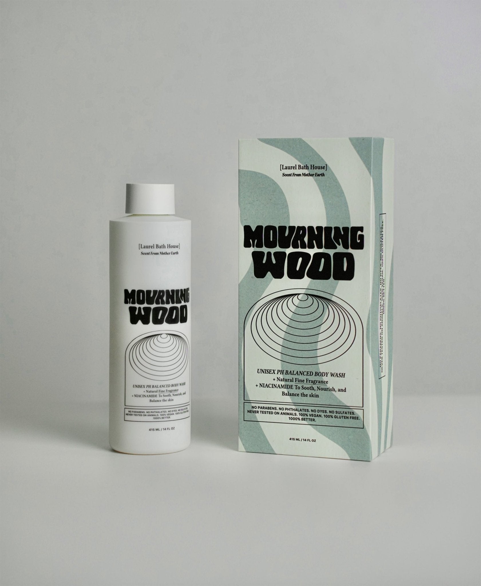 3 - Pack MOURNING WOOD – Oud Wood, Black Rose & Upcycled Cedar Gel Body Wash - GNS Beauty & Personal Care
