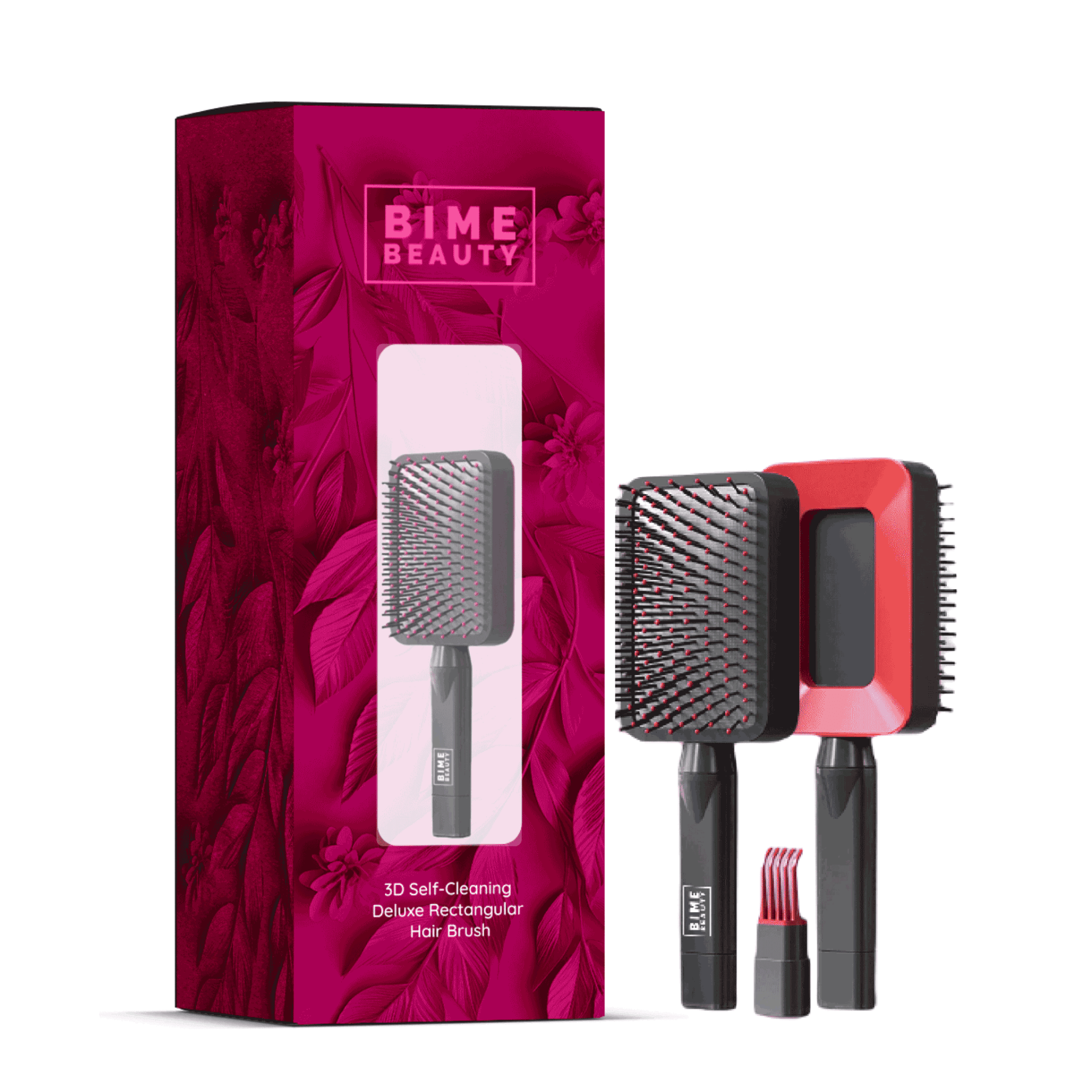 3D Self - cleaning Deluxe Hair Brush by BimeBeauty - GNS Beauty & Personal Care