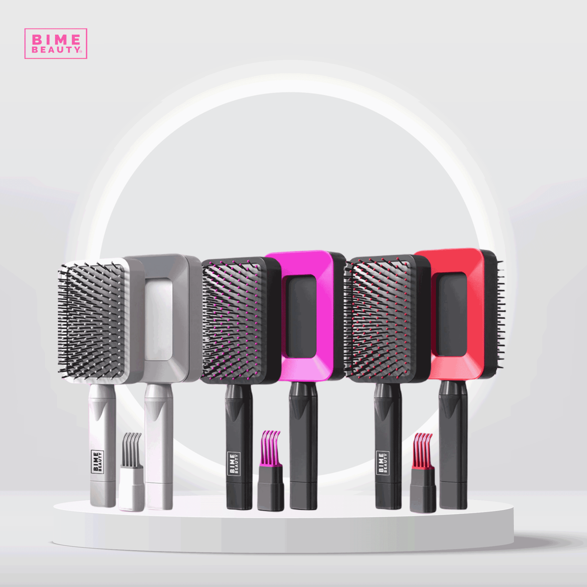 3D Self - cleaning Deluxe Hair Brush by BimeBeauty - GNS Beauty & Personal Care