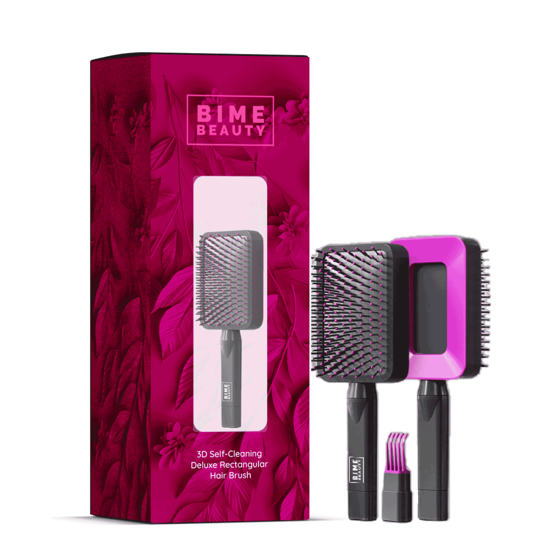3D Self - cleaning Deluxe Hair Brush by BimeBeauty - GNS Beauty & Personal Care