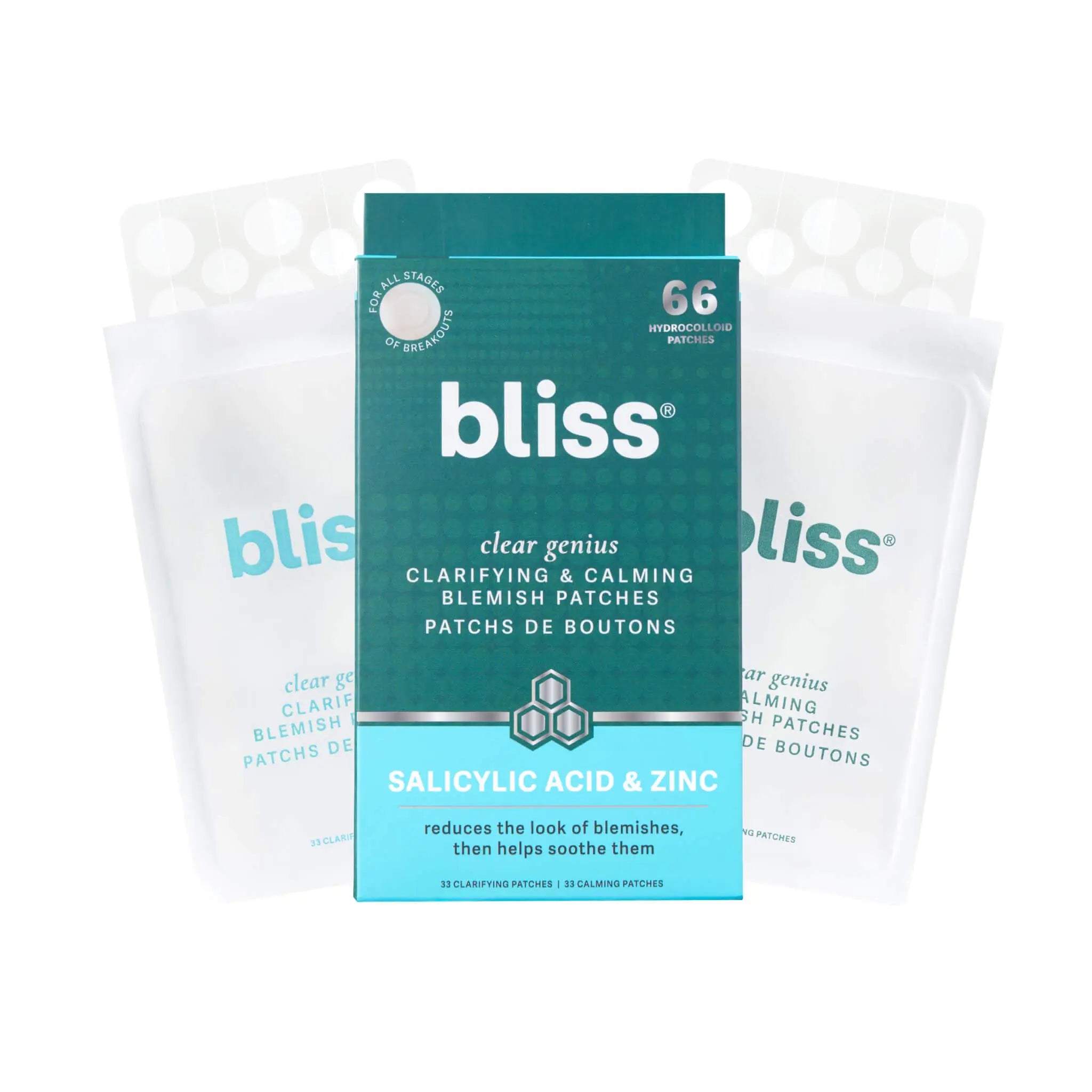 Bliss Clear Genius Blemish Patches – Salicylic Acid & Zinc for Fast Relief & Prevention Clarifying Spot Treatment - 1 Pack