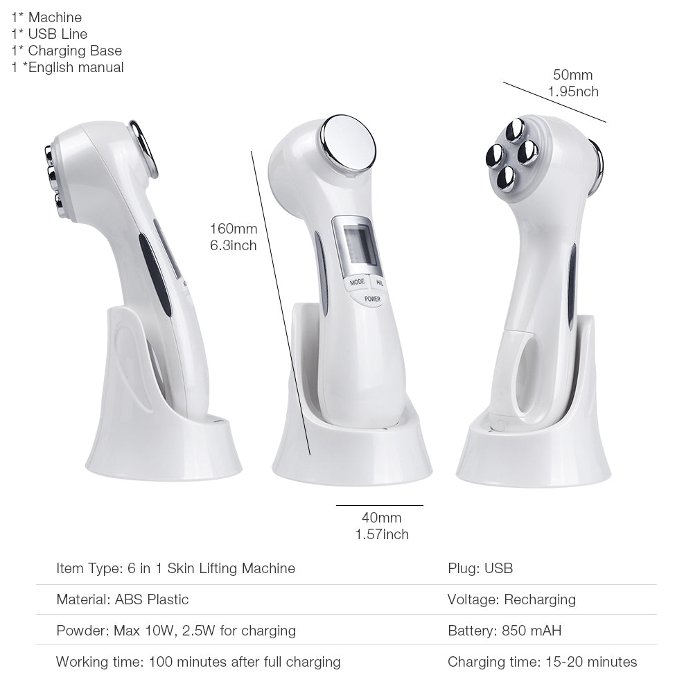 6 - in - 1 LED Skin Massage Beauty Device - GNS Beauty & Personal Care