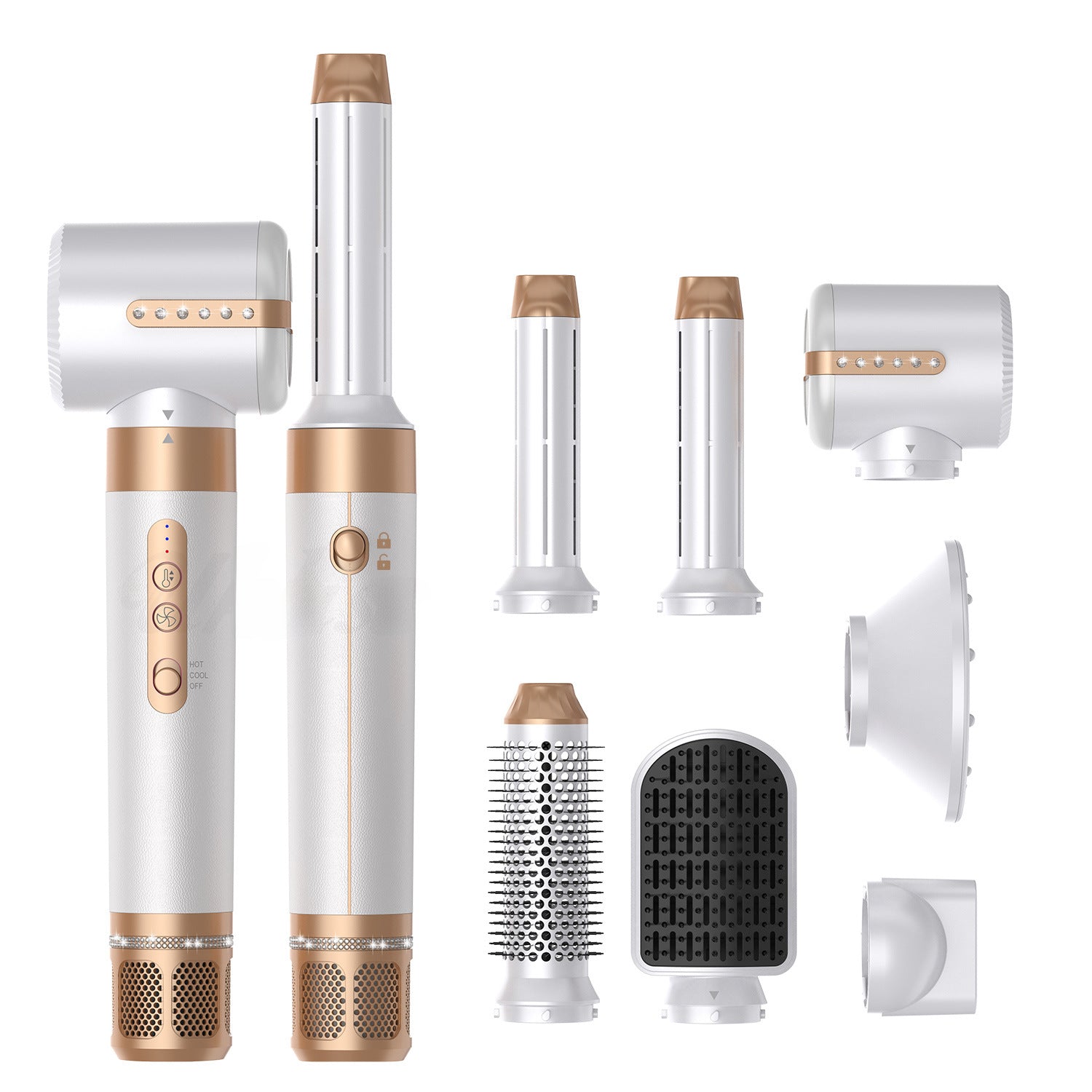 7 - in - 1 High - Speed Hot Air Brush for Styling - GNS Beauty & Personal Care