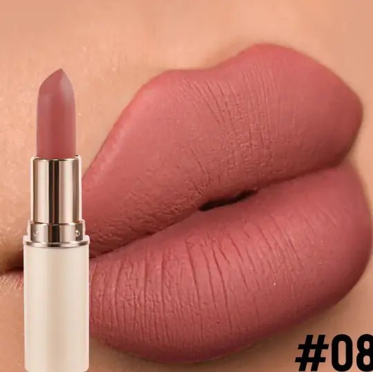 8 Color Matte Lipstick – Bold Beauty in a Sleek Half - Cylinder Design - GNS Beauty & Personal Care