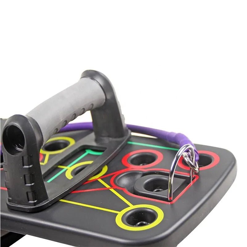 9 - in - 1 Push Up Board with Resistance Bands: Multi - Muscle Fitness Trainer - GNS Beauty & Personal Care