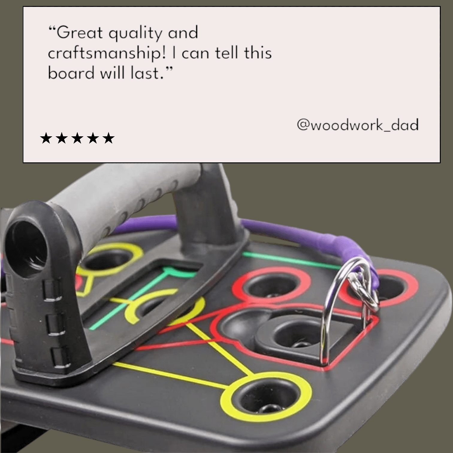 9 - in - 1 Push Up Board with Resistance Bands: Multi - Muscle Fitness Trainer - GNS Beauty & Personal Care