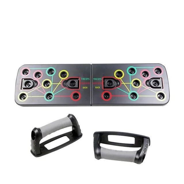 9 - in - 1 Push Up Board with Resistance Bands: Multi - Muscle Fitness Trainer - GNS Beauty & Personal Care