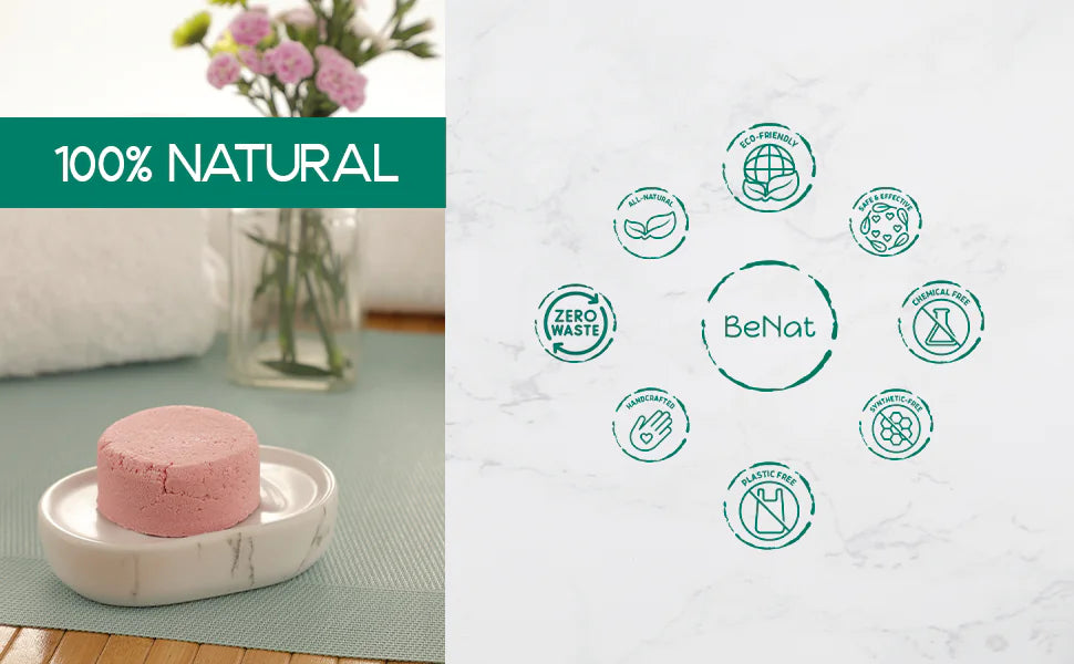 BeNat All-Natural Shampoo Bar - Plastic-Free & Nourishing