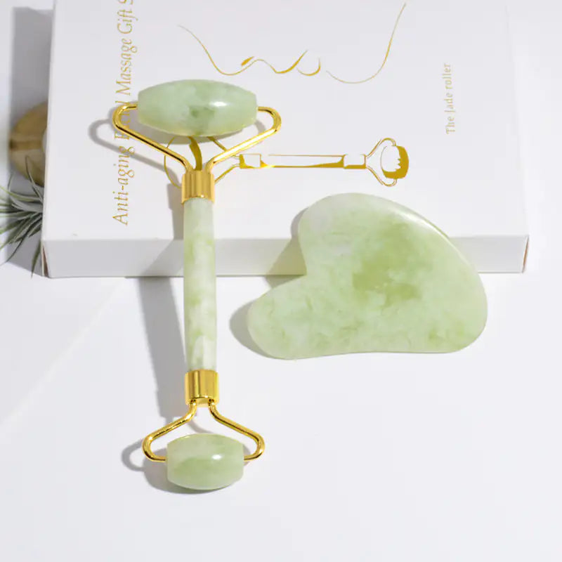 BeNat Jade Roller & Gua Sha Gift Box - Facial Massage for Radiant Skin
