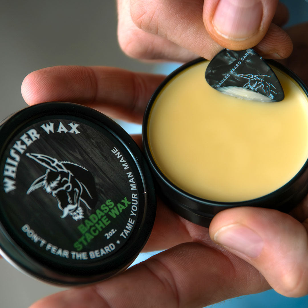 Badass Beard Care Badass Mustache Wax - Extra-Strong Hold for Men