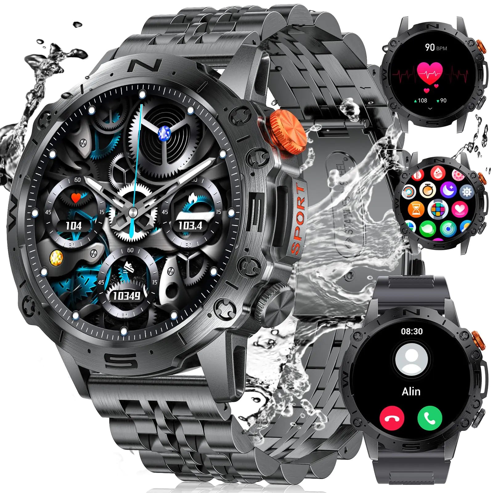 Next-Level Performance: Premium Military Smartwatch with AMOLED Screen