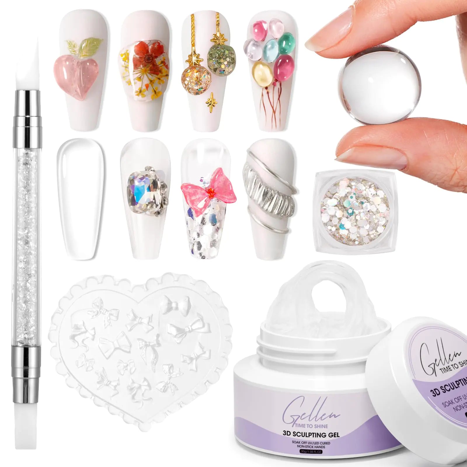 Unleash Creativity: Premium 3D Nail Art Gel Kit for DIY Sculpting & Extensions
