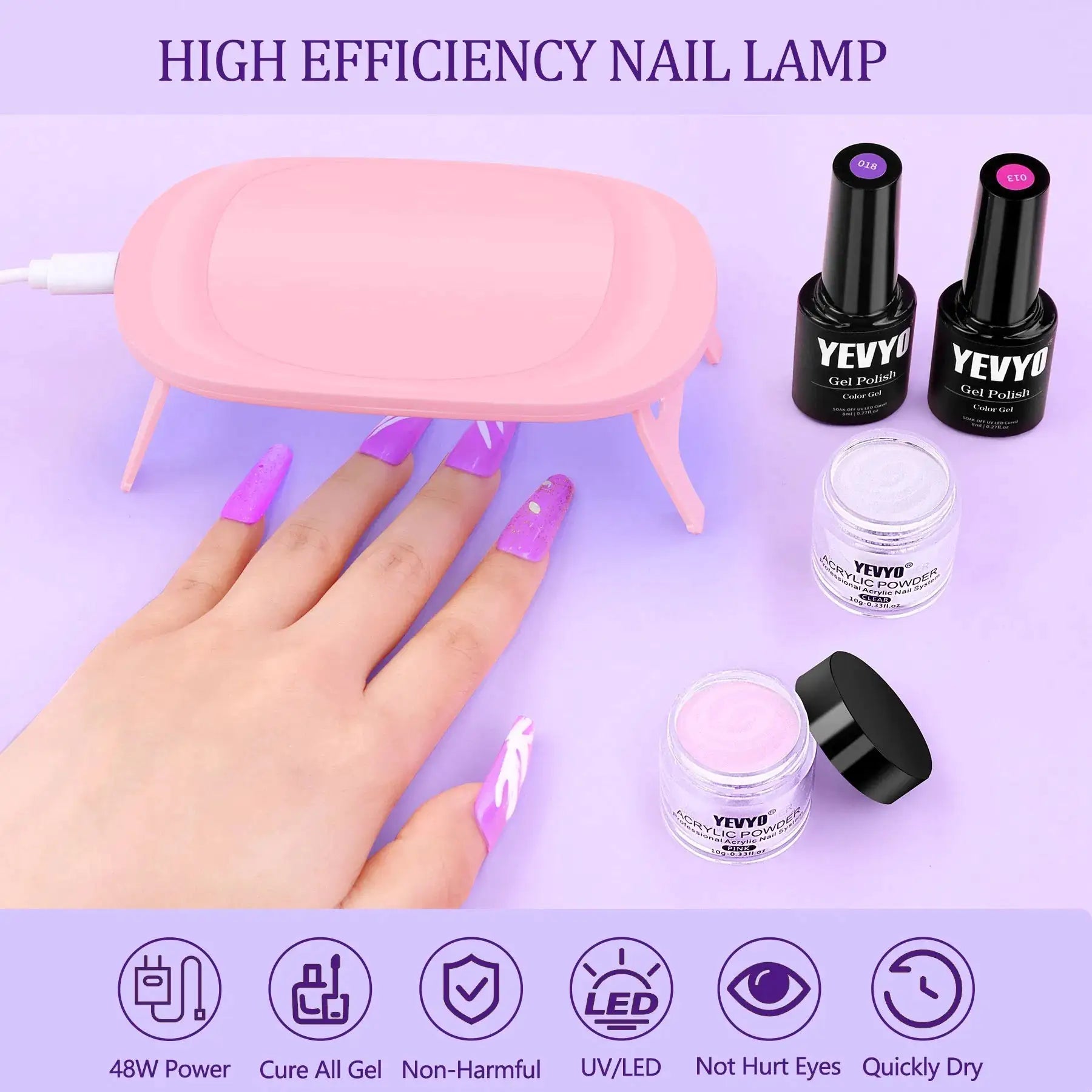 Acrylic Nail Kit with UV Light – All - in - One Glam for Creative Nail Artists - GNS Beauty & Personal Care