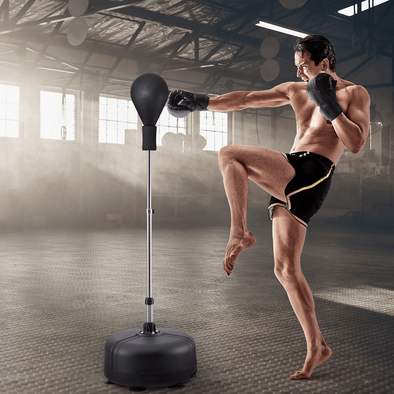 Adjustable Reflex Punching Bag with Gloves & Stand - VEVOR - GNS Beauty & Personal Care
