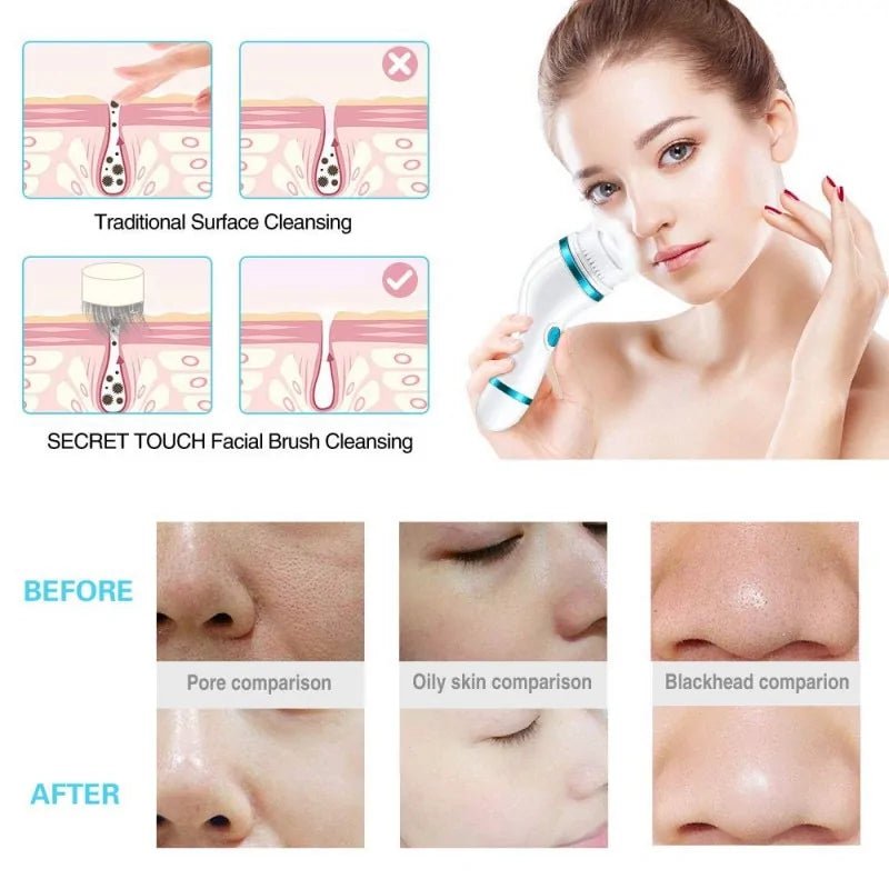 Advanced Electric Facial Cleansing Brush – Deep Clean, Exfoliate & Revitalize - GNS Beauty & Personal Care