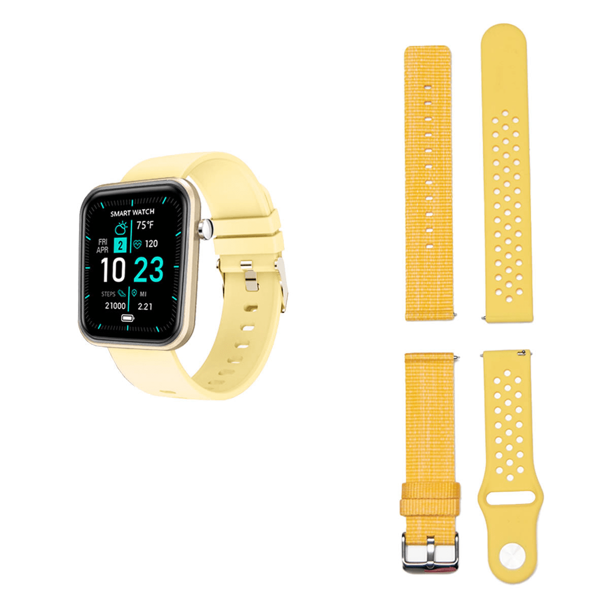 Advanced Smartwatch with Three Interchangeable Bands – Wellness & Activity Tracker - GNS Beauty & Personal Care