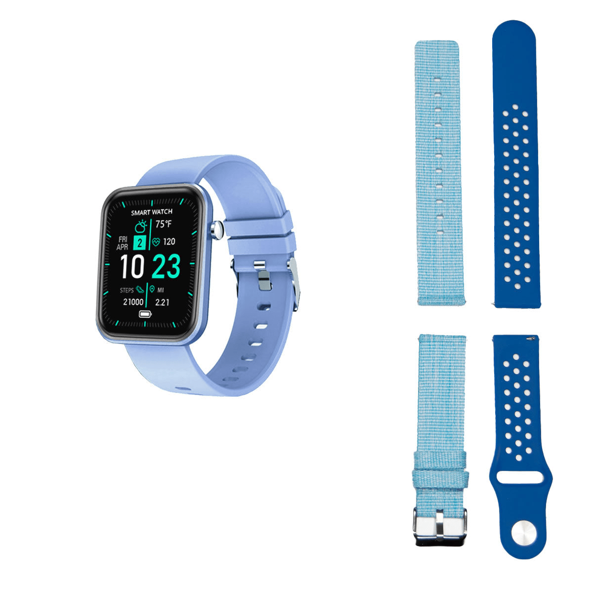 Advanced Smartwatch with Three Interchangeable Bands – Wellness & Activity Tracker - GNS Beauty & Personal Care