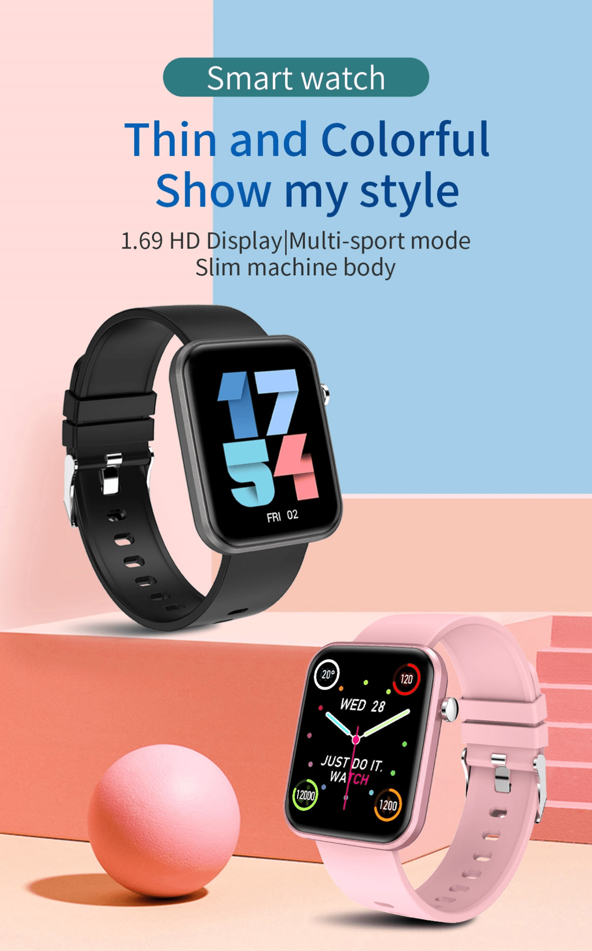 Advanced Smartwatch with Three Interchangeable Bands – Wellness & Activity Tracker - GNS Beauty & Personal Care