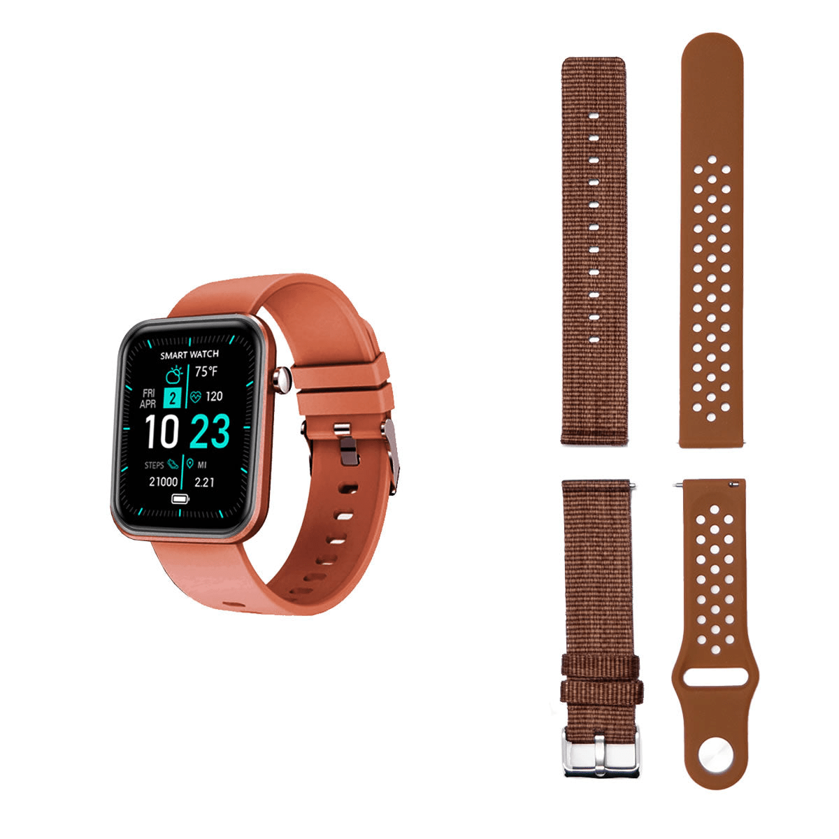Advanced Smartwatch with Three Interchangeable Bands – Wellness & Activity Tracker - GNS Beauty & Personal Care