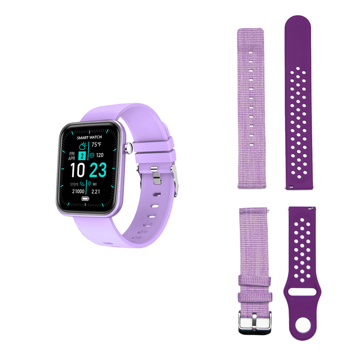 Advanced Smartwatch with Three Interchangeable Bands – Wellness & Activity Tracker - GNS Beauty & Personal Care