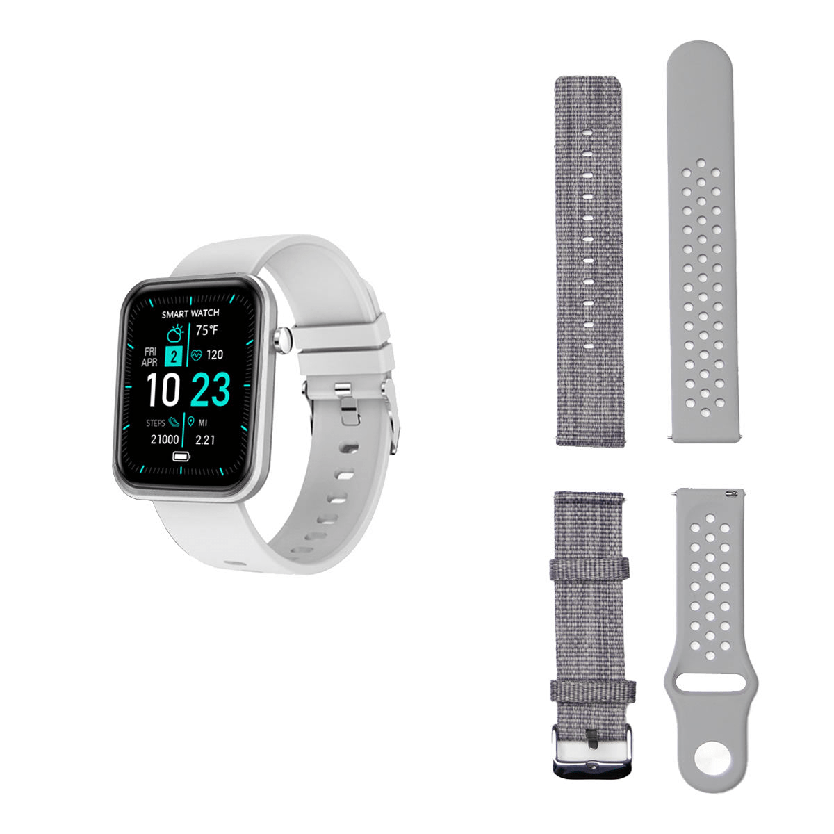 Advanced Smartwatch with Three Interchangeable Bands – Wellness & Activity Tracker - GNS Beauty & Personal Care