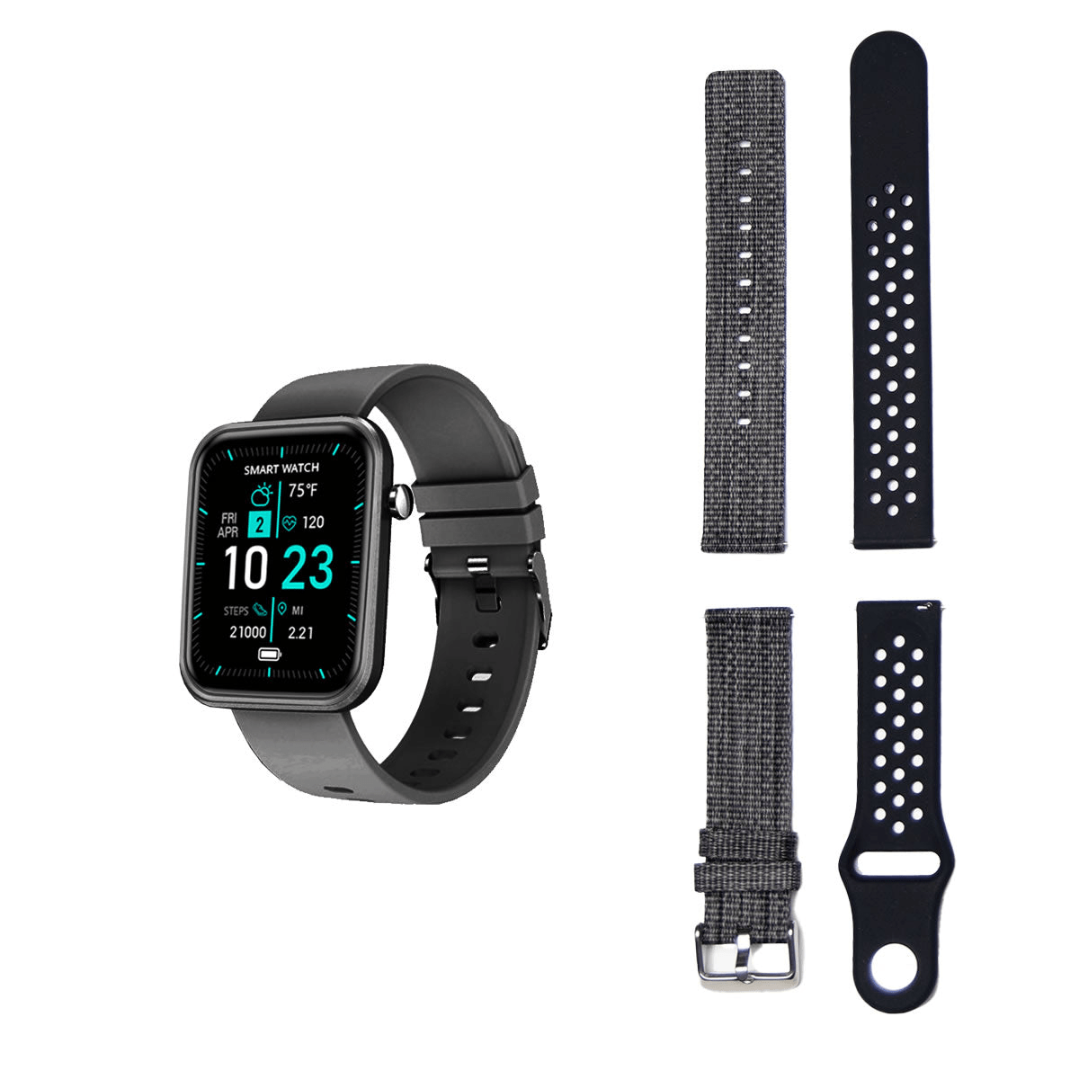 Advanced Smartwatch with Three Interchangeable Bands – Wellness & Activity Tracker - GNS Beauty & Personal Care