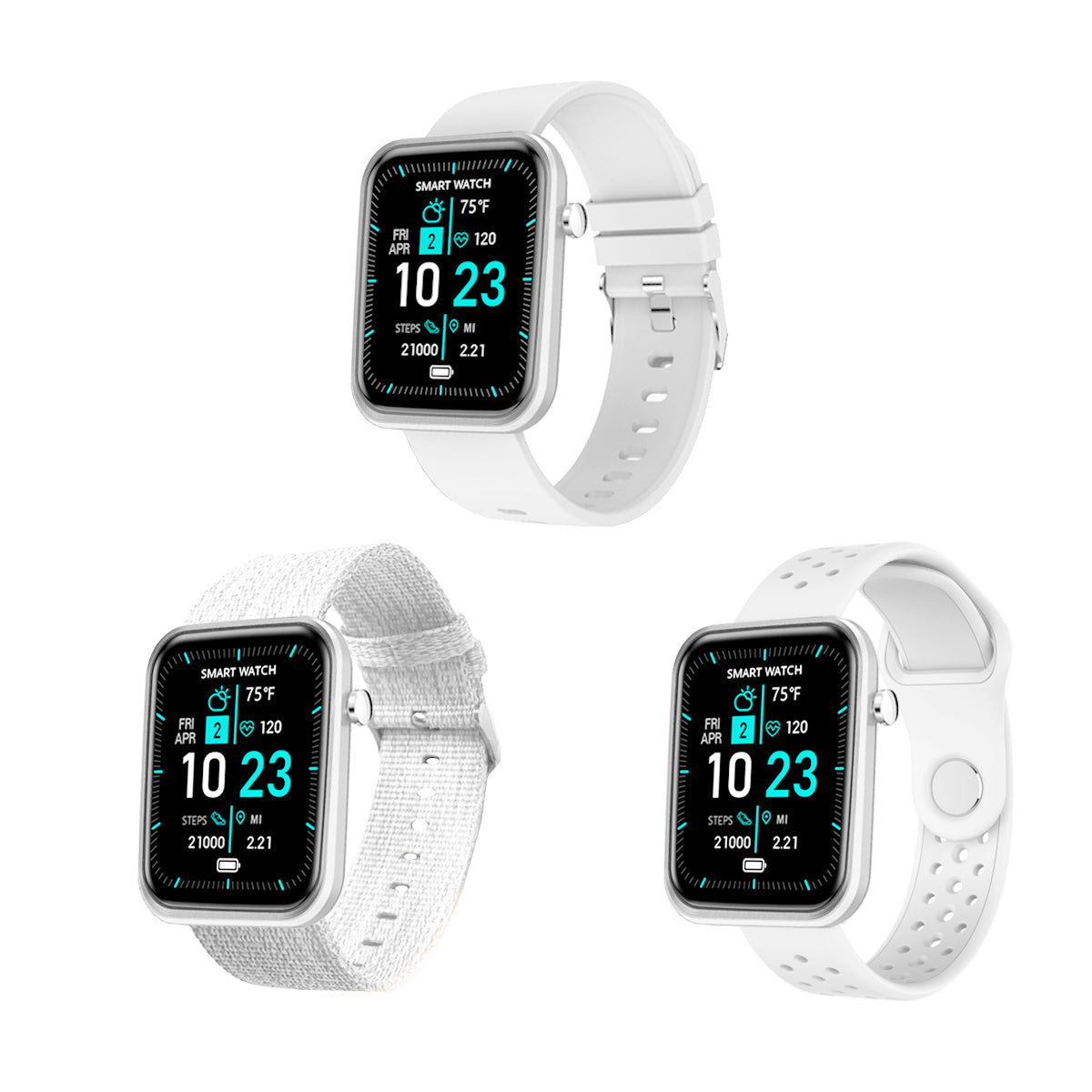 Advanced Smartwatch with Three Interchangeable Bands – Wellness & Activity Tracker - GNS Beauty & Personal Care