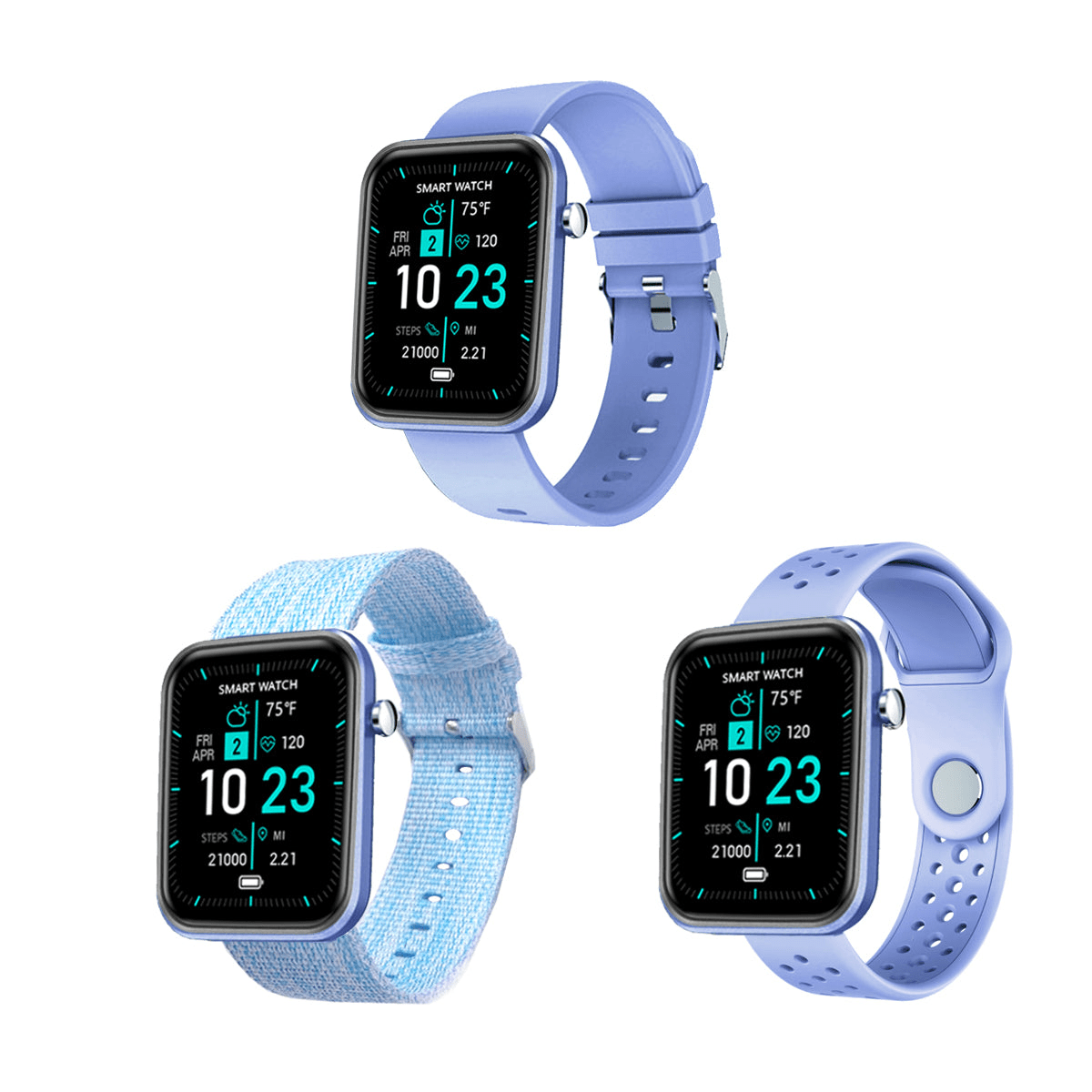 Advanced Smartwatch with Three Interchangeable Bands – Wellness & Activity Tracker - GNS Beauty & Personal Care