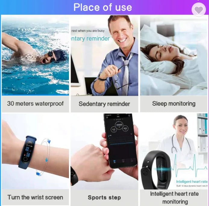 Affordable Smart Fitness Wristband with Heart Rate Monitor - GNS Beauty & Personal Care