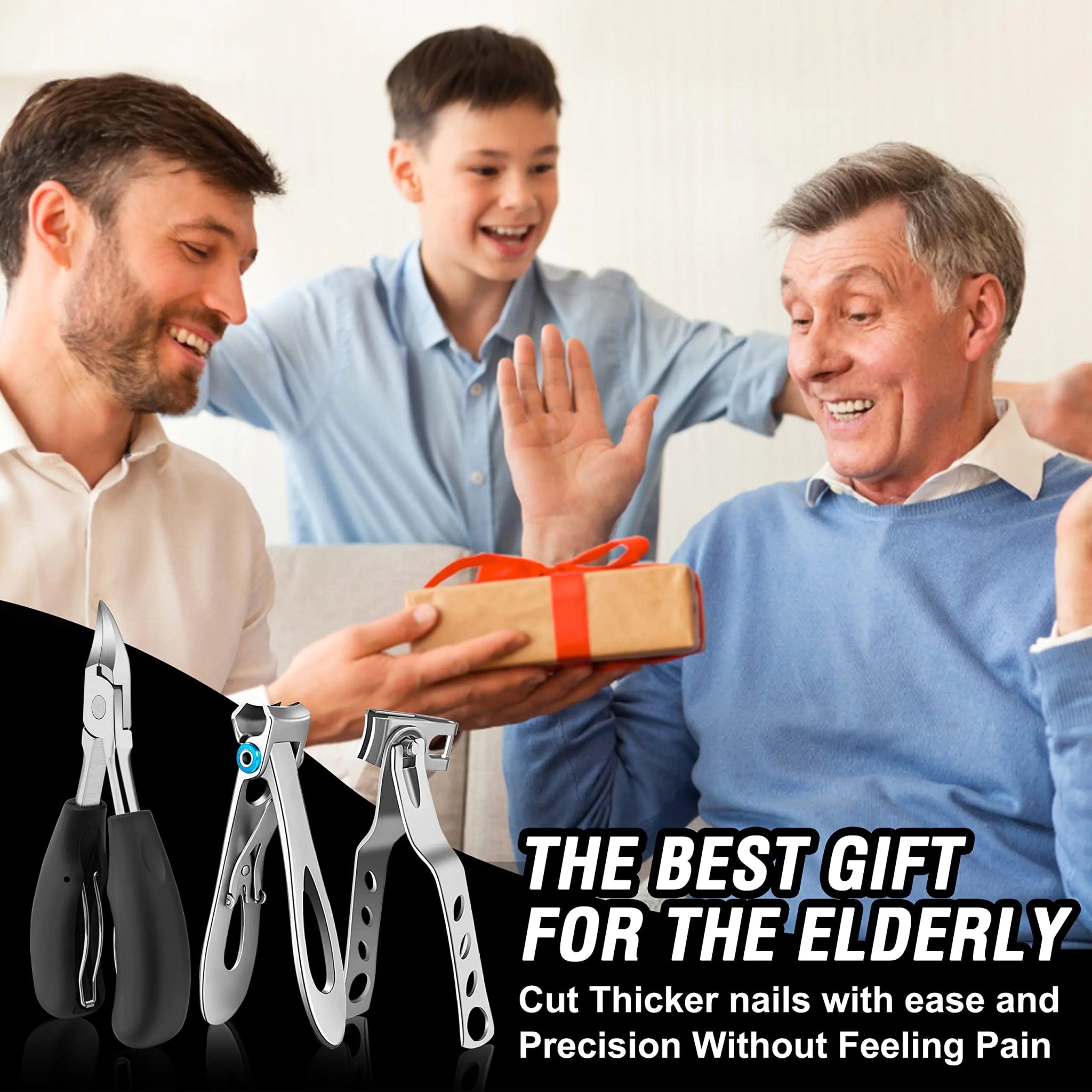 Aucurwen Heavy Duty Toenail Clippers for Thick Nails - 7Pcs Set - GNS Beauty & Personal Care