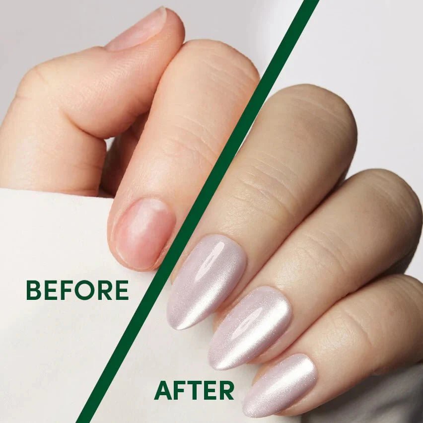 Aurora Cat Eye Almond Nails – Soft Gel Press - On Kit with Cosmic Shimmer - GNS Beauty & Personal Care