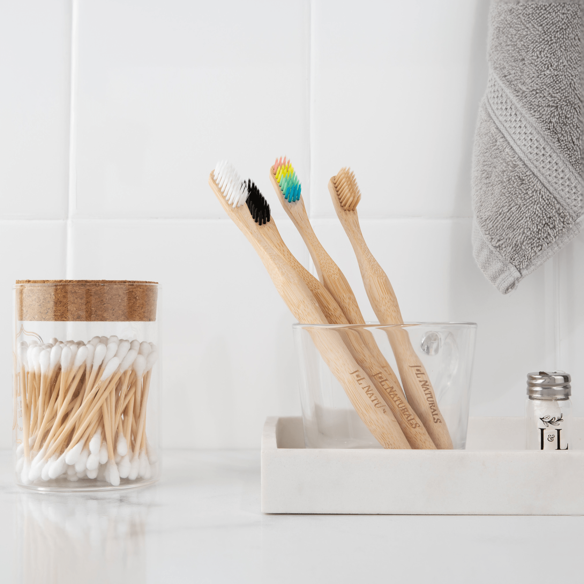 Bamboo Toothbrush Bundle - 5 - Pack for Eco - Friendly Oral Care - GNS Beauty & Personal Care