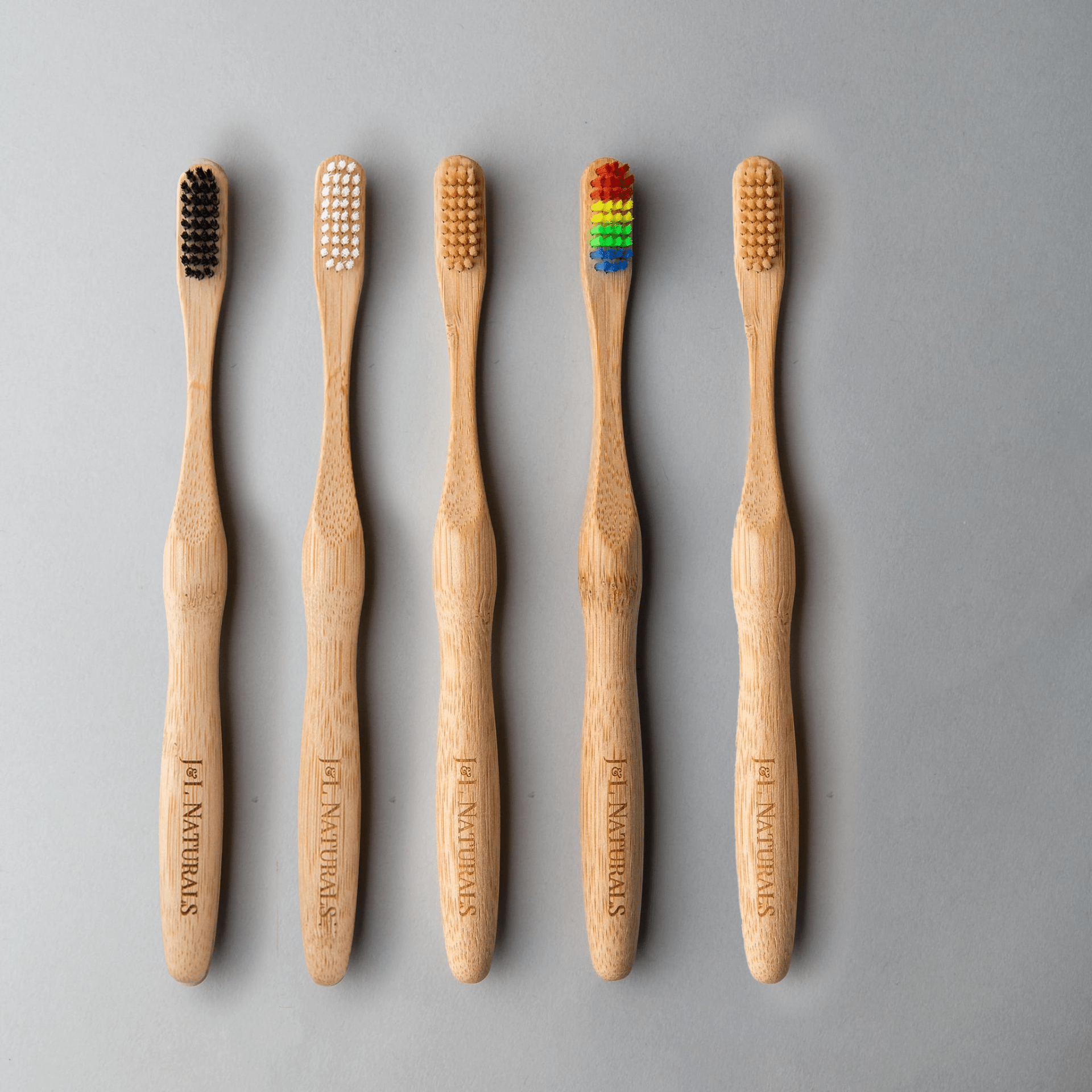 Bamboo Toothbrush Bundle - 5 - Pack for Eco - Friendly Oral Care - GNS Beauty & Personal Care