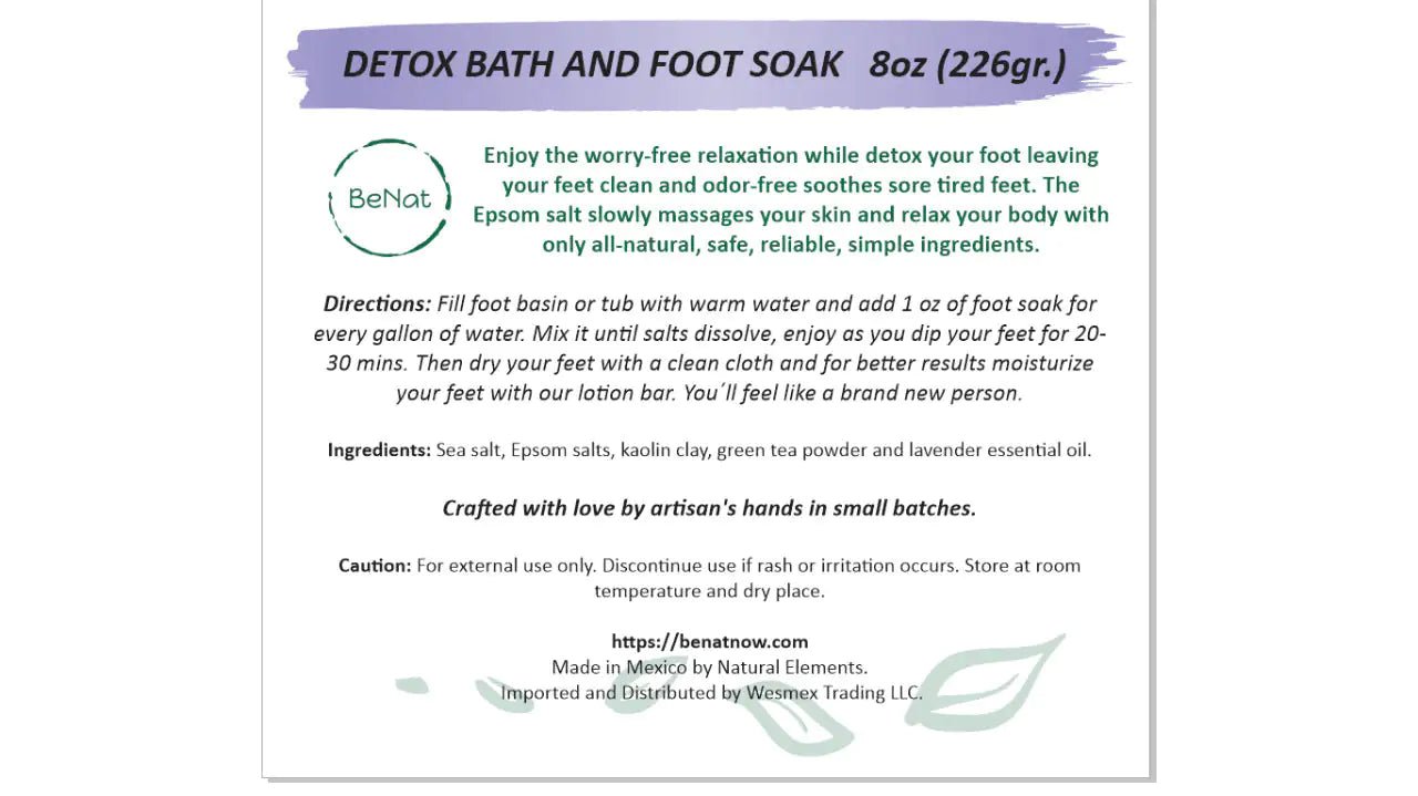 Bath & Foot Soak – All - Natural Detox for Relaxation & Recovery - GNS Beauty & Personal Care