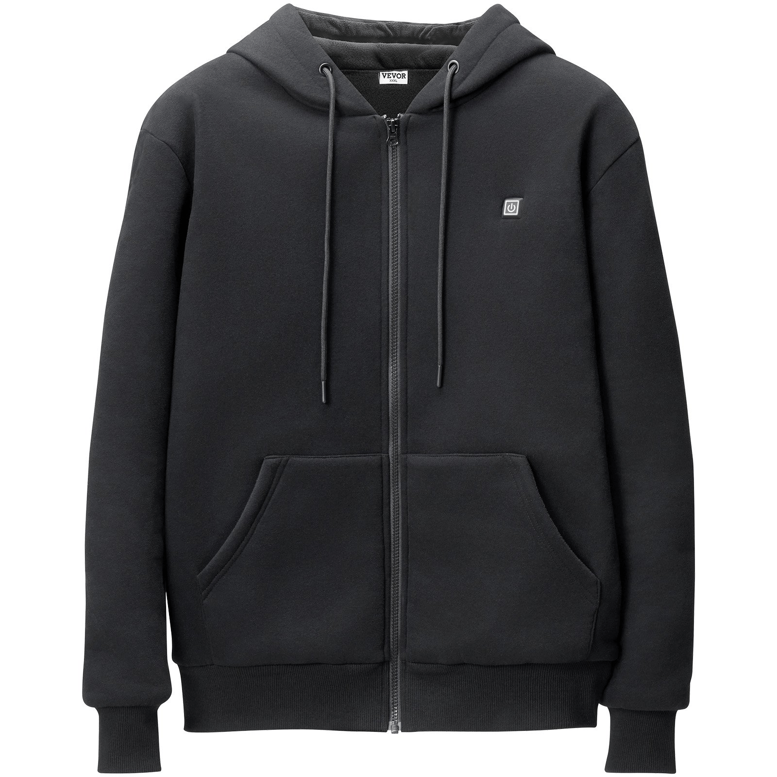 Battery Powered Zip - Up Heated Hoodie - Unisex Black XL - GNS Beauty & Personal Care