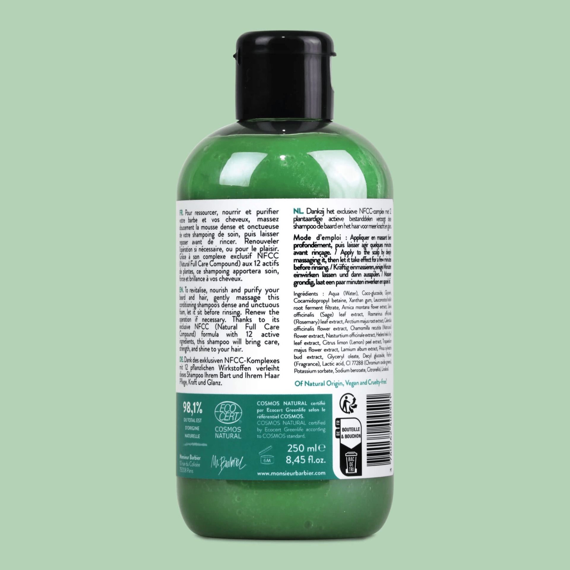 Beard & Hair Shampoo 2 - in - 1 – FULL CARE (250mL) – Revitalize, Nourish & Impress - GNS Beauty & Personal Care