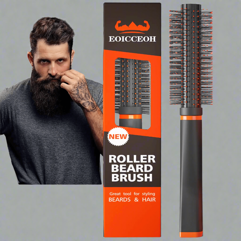 BeardMaster Round Bristle Brush – Volume, Style & Effortless Grooming - GNS Beauty & Personal Care