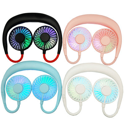 Beat The Heat Double Cool Cordless Breezy Mini Collar Fan – Stay Cool & Comfortable Anywhere - GNS Beauty & Personal Care